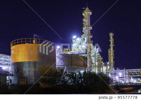 水島臨海工業地帯　夜景　岡山県倉敷市 95577778