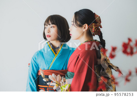 着物　色無地　振袖　双子　 95578253