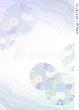 喪中　和柄　菊　背景 95578771