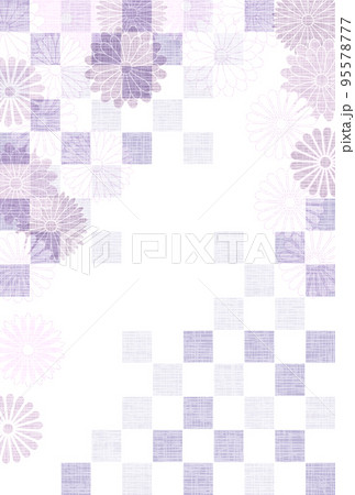 喪中　和柄　菊　背景 95578777