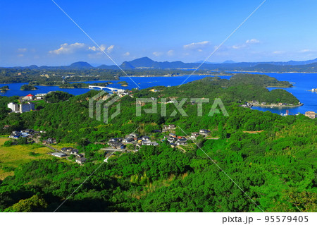 【熊本県】晴天の天草松島(天草パールライン) 【熊本県】晴天の天草松島(天草パールライン) 95579405