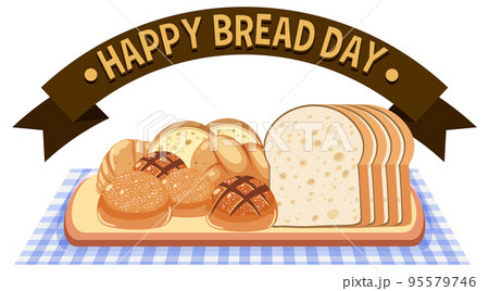 Happy Bread Day 16 October Logo Design 95579746