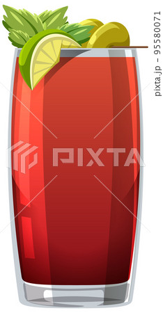 Isolated bloody mary cocktail on white background 95580071