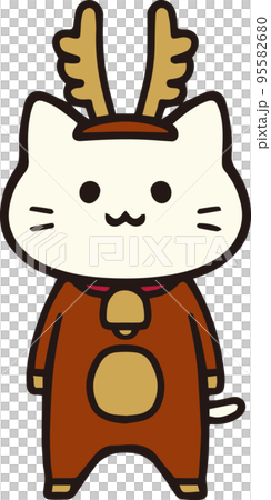 クリスマスねこ（トナカイ） 95582680