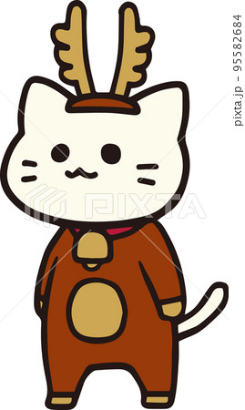 クリスマスねこ（トナカイ） 95582684