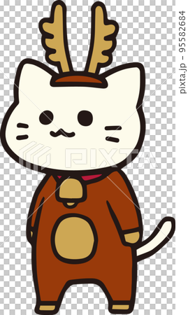クリスマスねこ（トナカイ） 95582684