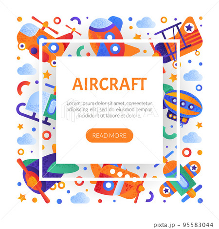 Colorful Planes and Aircraft Web Banner Design with Wing and Propeller Vector Template Colorful Planes and Aircraft Web Banner Design with Wing and Propeller Vector Template 95583044