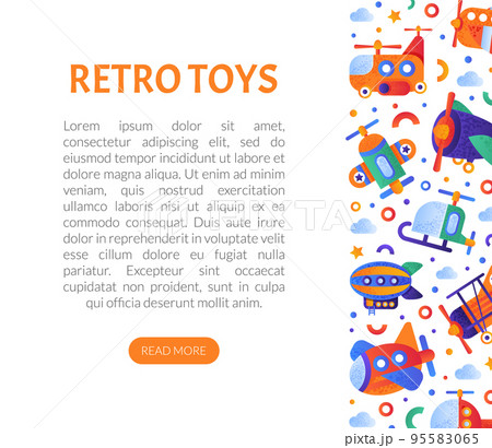 Colorful Planes and Aircraft Web Banner Design with Wing and Propeller Vector Template 95583065