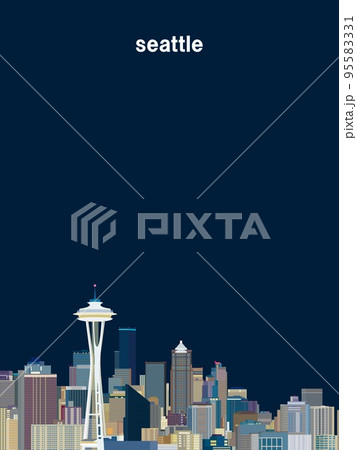 シアトル　seattle　スペースニードル　space　needle　夜景 95583331
