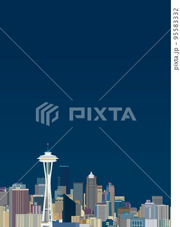 シアトル seattle スペースニードル space needle 夜景 シアトル seattle スペースニードル space needle 夜景 95583332