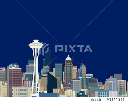 シアトル seattle スペースニードル space needle 夜景 シアトル seattle スペースニードル space needle 夜景 95583341