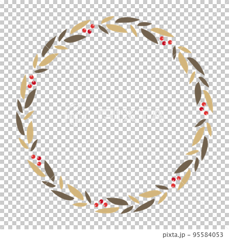 Simple brown leaf frame illustration Simple brown leaf frame illustration 95584053