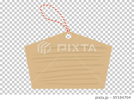 五角形の絵馬のイラスト 95584704