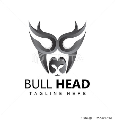 Bull Head Logo, Farm Animal Vector, Livestock Illustration, Company Brand Icon 95584748