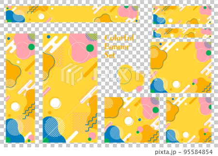 Frame material_Memphis pattern_Yellow 95584854