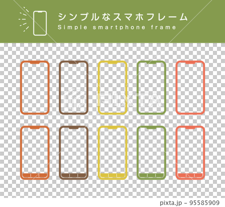 Earth color and pop smartphone frame set 95585909