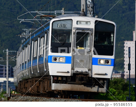 415系1500番台JR九州色 赤間－東郷の写真素材 [95586555] - PIXTA