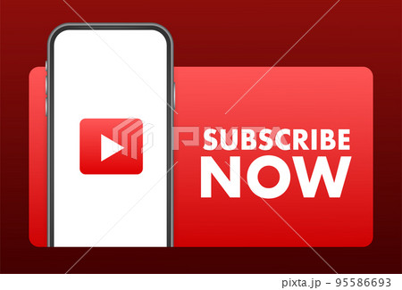 Subscribe now. Social media element. Vector stock illustration. Subscribe now. Social media element. Vector stock illustration. 95586693