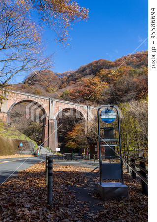 【群馬県】めがね橋の紅葉（碓氷峠） 95586694