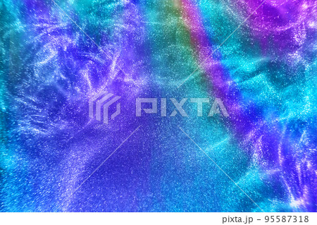 neon rainbow glitter shimmering magic bokeh background 95587318