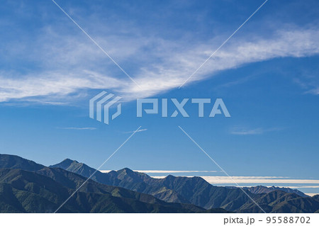 松本市から望む山岳風景　 95588702