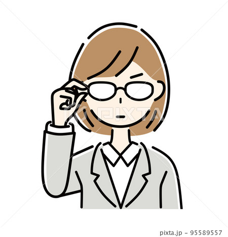 メガネ　女性　ビジネスウーマン 95589557
