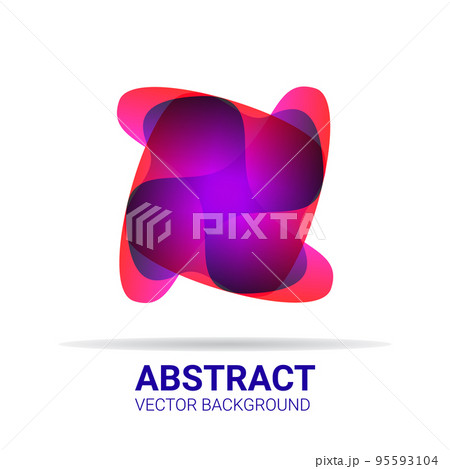 Abstract fluid symbol. Blur gradient colors logo with soft transition effect. Modern futuristic colorful shape pattern. Vector design element 95593104