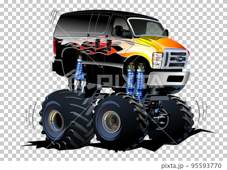 Cartoon Monster Truck Cartoon Monster Truck 95593770