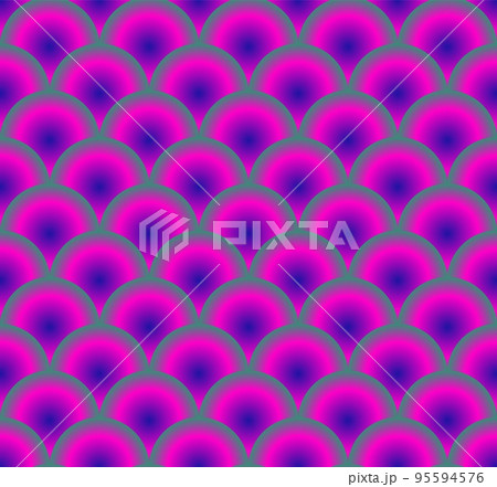 Round scales of psychedelic color, punchy vector forms and colors that demand attention, seamless 95594576