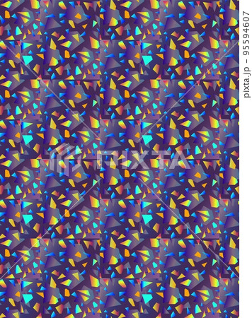 Pattern made of triangles with rainbow effect, beautiful vector cristal structure 95594607