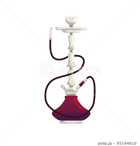 Hookah with red gradient flask flat style, vector illustration 95594610