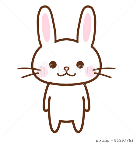 シンプルなうさぎ　全身 95597763