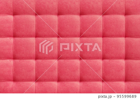 Pink suede leather background, classic checkered pattern for furniture, wall, headboard 95599689