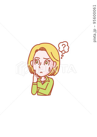 不明なことがあり、その答えを探している若い女性 95600061