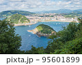 Aerial view of San Sebastian, Donostia, Spain on a beautiful summer day 95601899