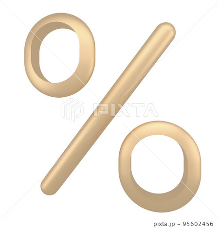 Percent sign. Percentage, discount, sale, promotion concept. 3d icon illustration. Percent sign. Percentage, discount, sale, promotion concept. 3d icon illustration. 95602456