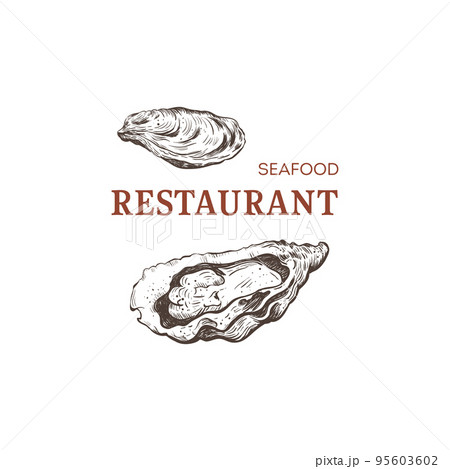 Seafood restaurant logo. Vector illustration 95603602