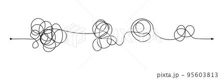 Complex problem concept knot scribble line doodle vector brain messy difficult icon illustration Complex problem concept knot scribble line doodle vector brain messy difficult icon illustration 95603813