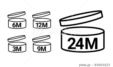 Pao symbol logo cosmetic life. 12 Months 3, 6, 9 expiry open shelf jar expiration pao month icon. Pao symbol logo cosmetic life. 12 Months 3, 6, 9 expiry open shelf jar expiration pao month icon. 95603825