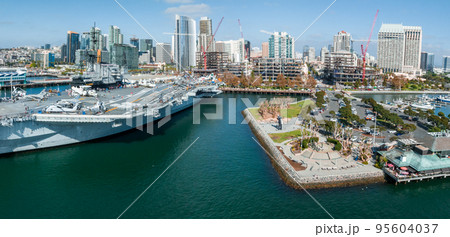 Mighty USS Midway - an aircraft carrier of the United States Navy, the lead ship of its class. Commissioned a week after the end of World War II it is now a museum ship 95604037
