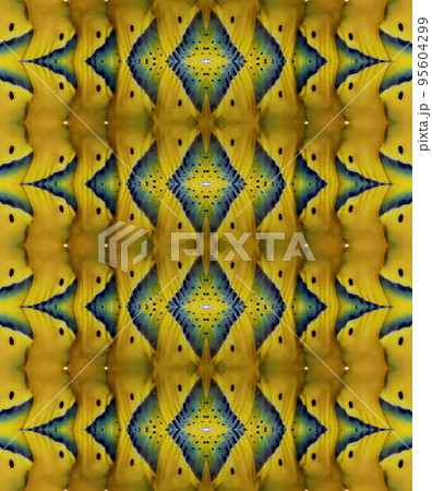 Yellow blue exotic texture, snake skin pattern, unusual ornamental background, geometric wallpaper, for design, art, decor, print, textile Yellow blue exotic texture, snake skin pattern, unusual ornamental background, geometric wallpaper, for design, art, decor, print, textile 95604299