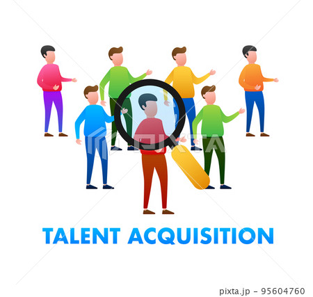 Talent acquisition. Find Right Candidate. Find a Job. Vector stock illustration. 95604760