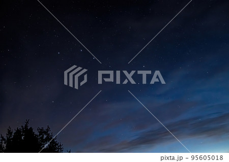 Constellation Ursa Major. Night starry sky. 95605018