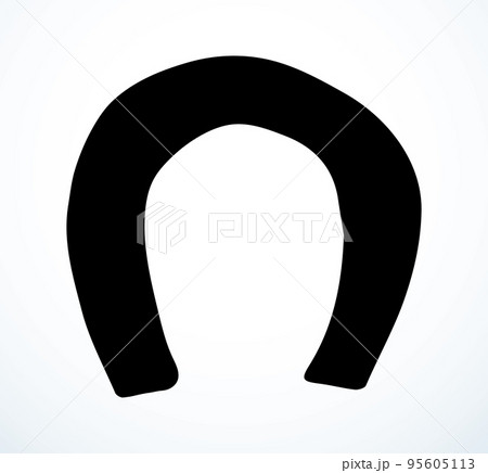Horse foot print. Vector drawing Horse foot print. Vector drawing 95605113
