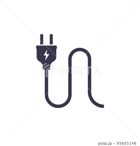 Electric plug power vector consumption ac symbol icon. Electric plug icon illustration isolated 95605146