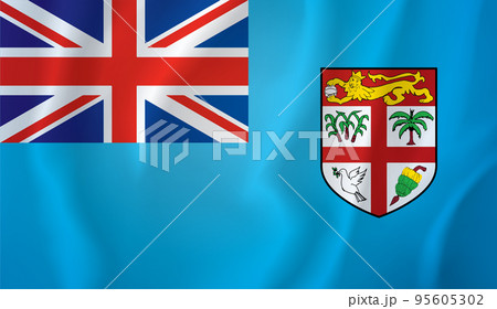 Flag of Fiji. Vector drawing sign 95605302