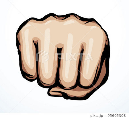 Vector drawing. Male fist on white background 95605308