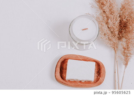 Organic natural soap bars with plants extracts, handmade soaps. sustainable zero waste lifestyle 95605625