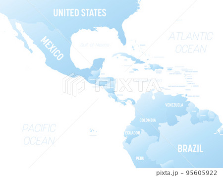 Central America detailed political map with lables 95605922