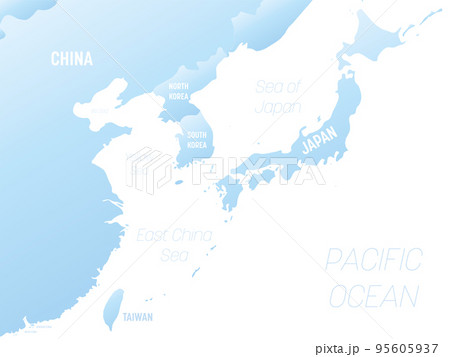 East Asia detailed political map with lables East Asia detailed political map with lables 95605937